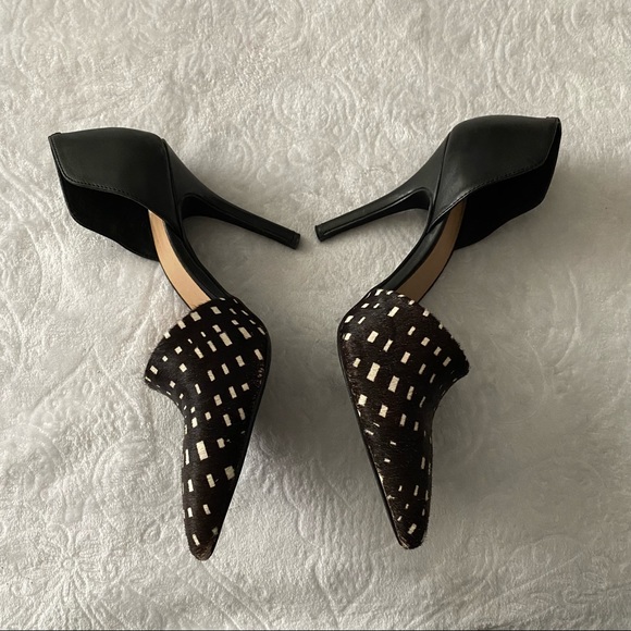 Joes Jeans Calf Hair D’orsay Pointed Toe Heels - Picture 5 of 14